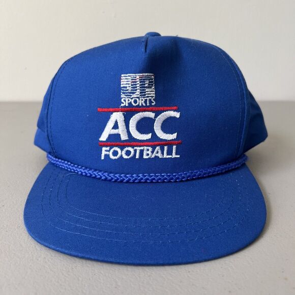 ACC Football JP Sports Hat Cap Blue Adjustable Snapback 80s 90s Vintage - Picture 2 of 5